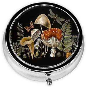 Bestseller - Boîte à pilules avec miroir - Créative, portable, ronde, 3 compartiments, miroir en métal, images personnalisées imprimées disponibles, vente en gros d'usine - Product Image 5