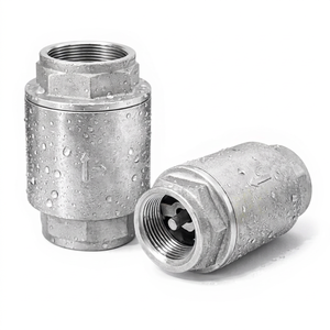 วาล์วกันกลับแบบสปริงเกลียว NPT SUS304 ป้องกันการไหลย้อนกลับ ขนาด 1 นิ้ว สำหรับระบบน้ำสแตนเลส พร้อมซีล PTFE รับประกัน 1 ปี - Product Image 1