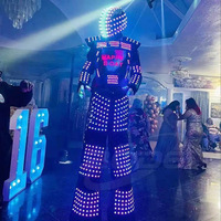 Dukungan disesuaikan Led Robot kostum Suit Stilt berjalan Robot Suit Dmx kontrol dengan harga murah