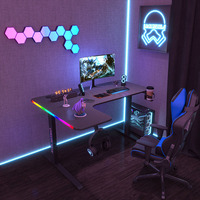 Bureau de jeu en forme de L de 70 pouces, bureau de jeu Eled en forme de L
