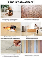 Revêtement de sol en vinyle SPC aspect marbre et bois de luxe, étanche, à clipser, pour maison, villa, hôtel