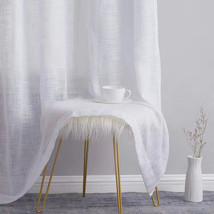 Cotone bianco trasparente rotolo finestra semi <span class=keywords><strong>pizzo</strong></span> 100 poliestere drappo <span class=keywords><strong>tulle</strong></span> voile tessuto tenda bianco <span class=keywords><strong>tende</strong></span> trasparenti - Product Image 5