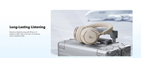 Casque sans fil à réduction de bruit Soundcore Space One, réduction vocale 2X, Hi-Res LDAC, 40H d'autonomie ANC, BT 5.3, casque supra-auriculaire