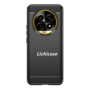 Lichicase fırçalanmış doku esnek silikon TPU yumuşak cep arka kapak Realme 13 Pro artı 5G için kılıf toptan