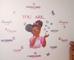 Unico fresco nero carino ragazza decorazione della camera <span class=keywords><strong>adesivi</strong></span> murali per le ragazze camera <span class=keywords><strong>da</strong></span> letto - Product Image 5