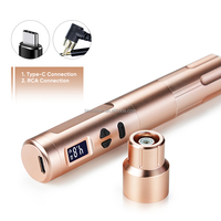 Nieuwe Wireless/Draadloze Dermografo Tattoo Permanente Make-Up Machine 2 Batterij Heads Rca Connector Draadloze Machine Permanente Make-Up