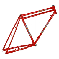 Cadre de vélo BMX en acier à barre unique de type Holland de haute qualité, avec coupelle de pédalier et boulon de selle, monovitesse, durable, 22 pouces, rouge EASTMAN FR-09