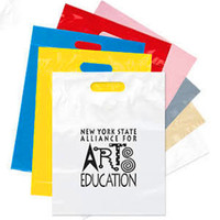 Sac de transport en plastique LDPE découpé sur mesure avec poignée en D pour magasin de vêtements