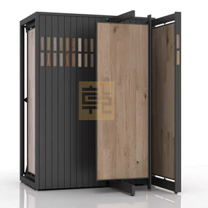 Estante de exhibición de madera giratorio de gran oferta para exposiciones de tiendas y cabinas de exposición de luz para uso en estanterías de tiendas - Product Image 1