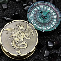 Dés en métal de haute qualité en bronze DND Large Roulette D20 pour les jeux de rôle