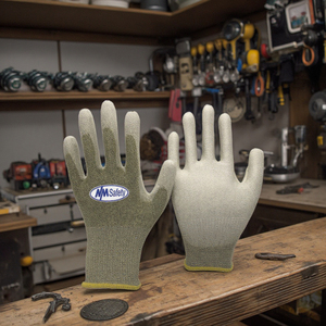 NMsafety EN388 ESD PU Palm Coated <strong>Gloves</strong> Man ANSI A3 Anti Cutting <strong>Hand</strong> <strong>Gloves</strong> Protection Custom Construction Work <strong>Gloves</strong> - Product Image 5