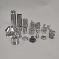 Pièces en aluminium, pièce tournée à filetage mâle à bride, composant en aluminium usiné CNC sur mesure