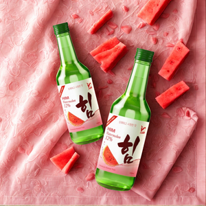 Him Watermelon Soju 360ml Classic Korean Soju with Juicy Watermelon Flavor Vibrant Refreshing Experience Bottle Packaging - Product Image 1