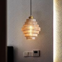 Lampe suspendue en verre au design vintage, luminaires suspendus de luxe, style nordique, bar, hôtel, restaurant, décoration de la maison, lustre en verre soufflé LED