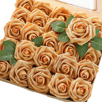 HIPIE Lusiaflower Hot Menjual 25Cm DIY Buatan PE Busa Rose Bunga Sabun Kepala dengan Batang untuk Hari Valentine