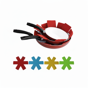 Jeu de 4 pièces de séparateurs de casseroles pour casseroles et poêles à frire Protecteur d'évier Organisateur de tapis Outils de cuisine essentiels - Product Image 1