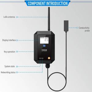 औद्योगिक मॉनिटर पोर्टेबल ip67 वाटर सेंसर लोरा/4 जी/लोरा 0 ms/cm ~ 4 ms/cm 3% fs वायरलेस चालकता ट्रांसमीटर मीटर - Product Image 4