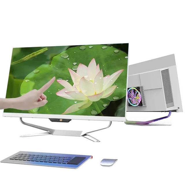 LED High Quality Built-In Battery Desktop Monoblock Gaming Computer SSD Windows 10 2K LCD Intel I3-I9 Octa Core DDR4 RAM IPS