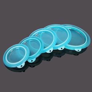 Bol à appâts pliable bleu avec aimant, accessoire de pêche en plastique pour la préparation et le mélange des appâts pour poissons d'eau douce - Product Image 1