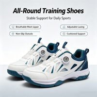 Chaussures de sport unisexes à double rangée de boutons rotatifs pour étudiants, adolescents et adultes - Course à pied, tennis de table, entraînement de tennis