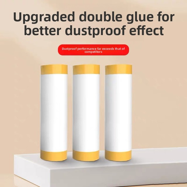 Pre-Taped Masking Film Plastic Sheeting Cover for Painting Plastic Drop Cloths Tape and Drape Dust Barrier for Construction Auto