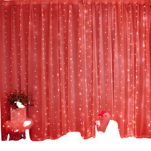 <span class=keywords><strong>Guirlande</strong></span> lumineuse à LED USB en forme de rideau de fées, 3x3m, 300 LED, fil de cuivre, IP65, étanche, décorations lumineuses de Noël pour la maison, le jardin, l'extérieur - Product Image 3