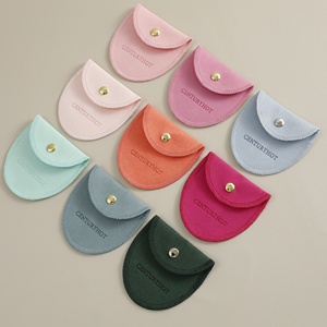 Pochette en microfibre PUPPYSEW 8*8cm pour bijoux avec logo, pochette de haute qualité pour bijoux, boucles d'oreilles, collier, bracelet, sac d'emballage - Product Image 3