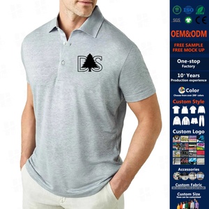 Custom Embroidery Plain Quick Dry Moisture Wicking Quick Dry Polo Shirts Wholesale Polyester Spandex Polo T Shirt for Men