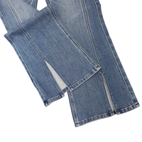 Jean évasé Y2K vintage décontracté pour femme, coupe droite, effet push-up, denim de haute qualité, avec fente à l'ourlet, personnalisation du logo, vente en gros directe usine
