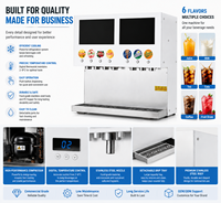 Distributeur de boissons commercial 35L en acier inoxydable, distributeur de jus avec contrôle de température, distributeur de soda, de cola, de jus de citron, de thé