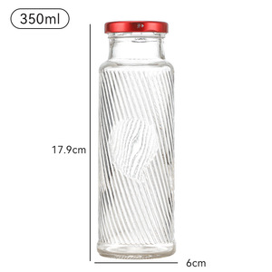 Bouteilles en verre pour jus, boissons, lait, miel, à large ouverture, <span class=keywords><strong>moins</strong></span> chères, 235 ml, 350 ml, 500 ml, avec couvercles en métal - Product Image 4