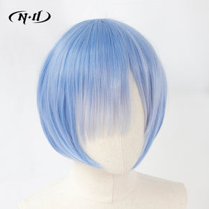 Pelucas de <span class=keywords><strong>cosplay</strong></span> ND <span class=keywords><strong>Ram</strong></span> color marrón claro, ajustables, transparentes, sin resistencia al calor, fibra de alta temperatura, malla de rosas, tamaño promedio - Product Image 3