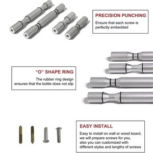 Moderno Botellero Expositor para 1, 2, 3 Botellas con Panel de Madera de Profundidad, Mueble Bar para el Hogar, Bodega o Bar - Product Image 3