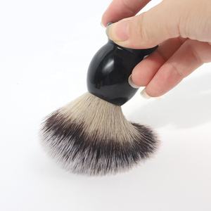 Jabón de alta calidad Original <span class=keywords><strong>barba</strong></span> pura cara negra madera venta al por mayor Etiqueta Privada madera de bambú hombres brocha de afeitar tejón - Product Image 5