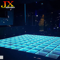 Panel de Piso de Baile con Espejo Infinito 3D Interactivo de Cristal Magnético que Cambia de Color para Discotecas y Bodas, Luz LED de 16 x 16