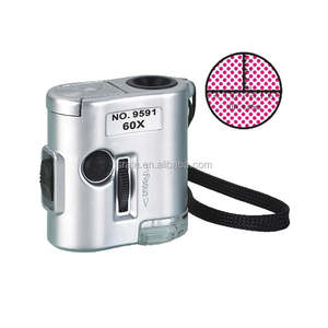 ミニポケット照明付き 60X 拡大鏡 UV ライト顕微鏡ポータブルハンドヘルド高精細ルーペ拡大鏡 - Product Image 3
