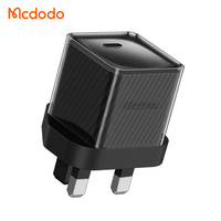 Mcdodo 376 Vente en gros Royaume-Uni Chargeur rapide PD 20W noir bleu violet pour iPhone GaN 20W Chargeur Type C Câbles PD Adaptateur secteur Chargeur
