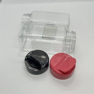 100/120 ml <strong>Kitchen</strong> Plastic Salt and Pepper <strong>Container</strong>, Square Seasoning Plastic Bottles/<strong>Herbs</strong> Storage Plastic Jar - Product Image 2