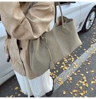 Nuevo Bolso de Mano Tipo Bandolera de Ante Esmerilado Retro Vintage de Alta Calidad para Mujer, Otoño Invierno
