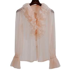 Estilo elegante blusa Amanda paños para mujer nueva tendencia camisa de mujer elegante alta moda señoras Camisas de mujer servicio ODM - Product Image 1