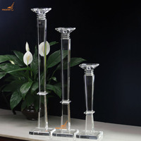 Porte-bougie en verre cristal K9 de luxe, design personnalisé pour centre de table de mariage, décoration de la maison pour la Saint-Valentin