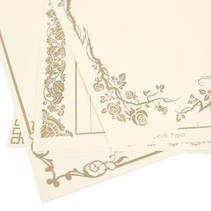 Papel de cartas estilo vintage Kraft, 8 hojas, estilo diario, papel para caligrafía, varios colores y diseños - Product Image 5