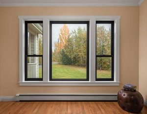 Ventanas Corredizas Verticales de Doble Hoja Estilo Americano Moderno con Función Insonorizante, Marco de Plástico de Repuesto, Diseño Europeo - Product Image 2
