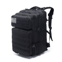 Mochila Táctica Oxford de Alta Calidad 45L con Bolsa Molle, Mochila de Asalto para Camping y Senderismo, Transpirable, Duradera y con Cremallera