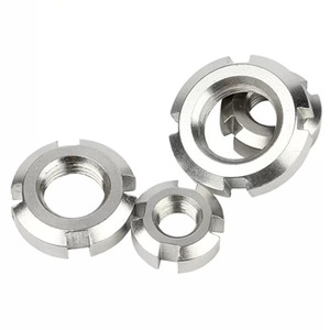 Tuerca de Seguridad M200 de Acero Inoxidable GB812, Tuerca Redonda Ranurada / Tuerca de Bloqueo - Product Image 3