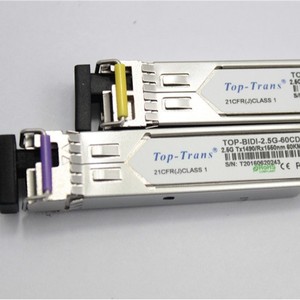 Módulo Óptico Bidireccional de Fibra Única Top-Trans 2.5G de 60KM para Comunicación Óptica - Product Image 1