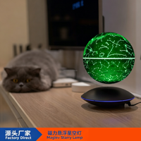 Lámpara de Noche LED RGB Flotante de 14 cm, Lámpara de Ambiente con Diseño de Cielo Estrellado, Moderna, Creativa, Europea, para Hogar Inteligente, con Levitación Magnética