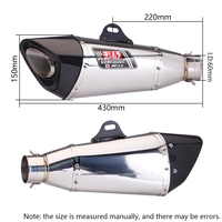 Knalpot Motor Universal 60mm R11 Yoshimura, Pipa Knalpot Modifikasi untuk R1 MT-09 Z900 Ninja400 Z1000 CBR1000RR