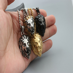Collar con colgante de cara de león, plata tibetana, joyería de moda unisex, regalo - Product Image 4