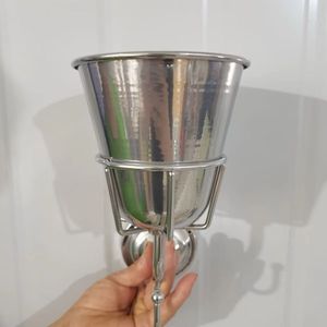 Stainless Steel <b>Wall</b> <b>Planter</b> Round <b>Indoor</b> Hanging Basket For Home Decoration - Product Image 3